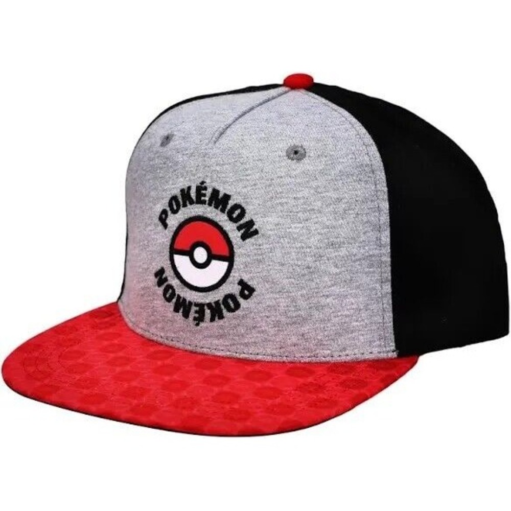 Pokemon Twill Color Blocked Flat Bill Snapback Hat. Youth Size. New